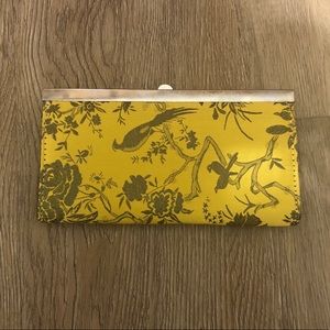 Yellow Silk Accordion Wallet